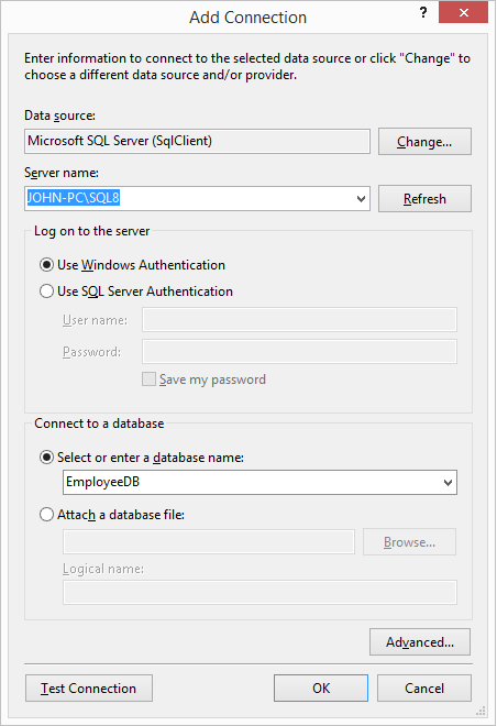 ASP .NET MVC5 - Employee Database